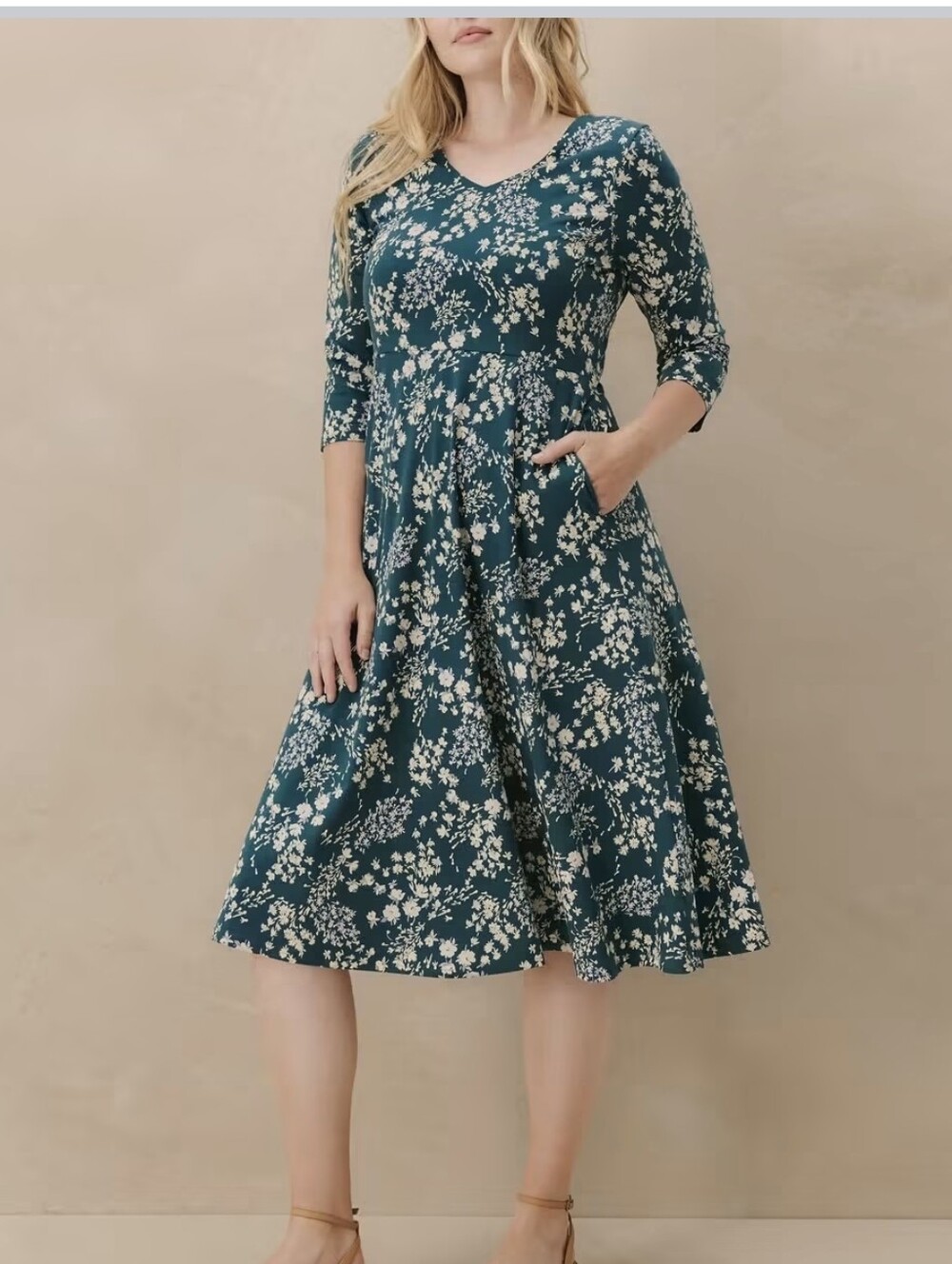 PACT NWT celestial Fit And Flare Dress